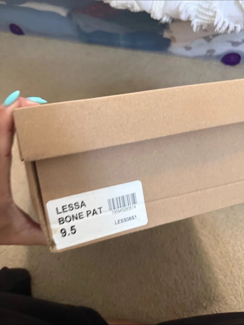 Steve Madden Lessa Bone Patent Platform Block Heels Size 9.5